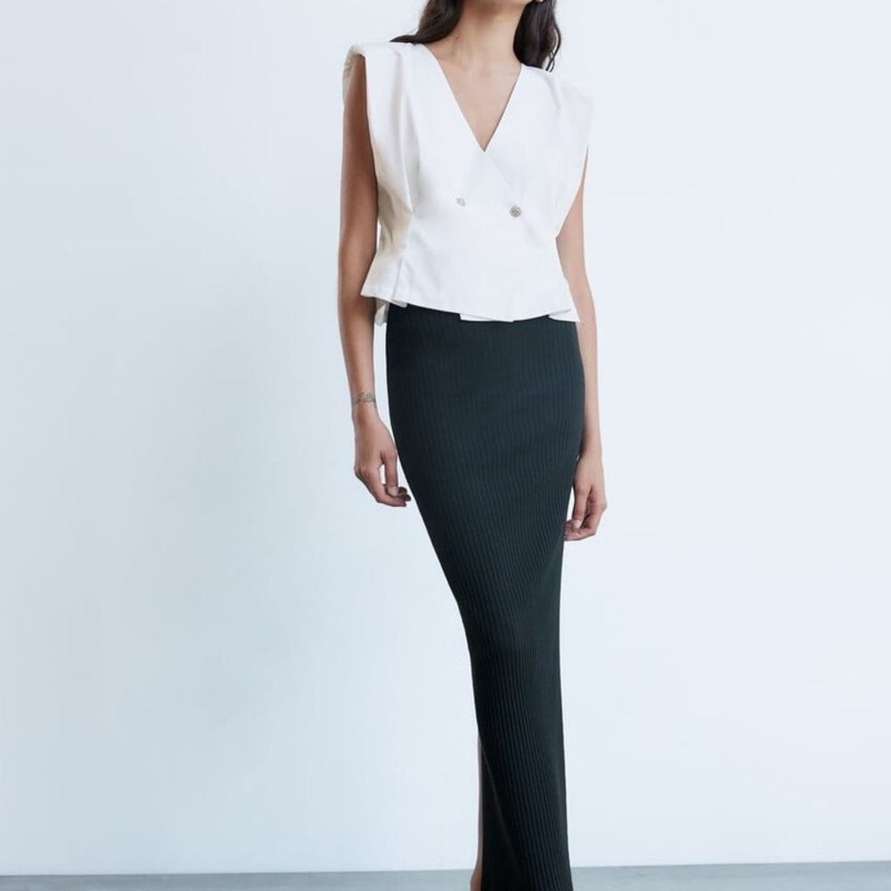 Zara White Poplin Blouse - Picture 2 of 5